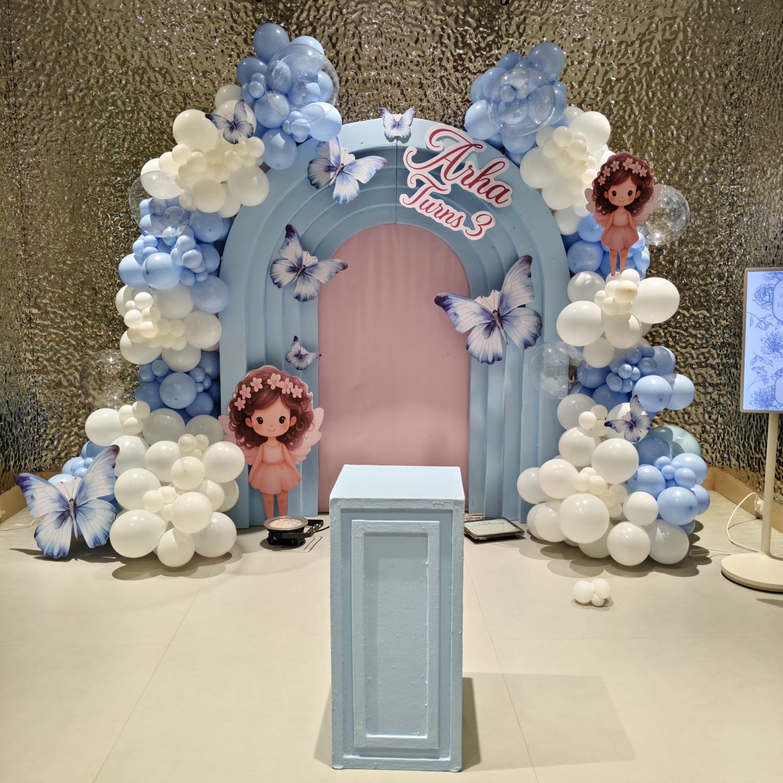 Butterfly Fairy Princess Sky Blue Birthday Balloon Arch balloon decoration inspiration