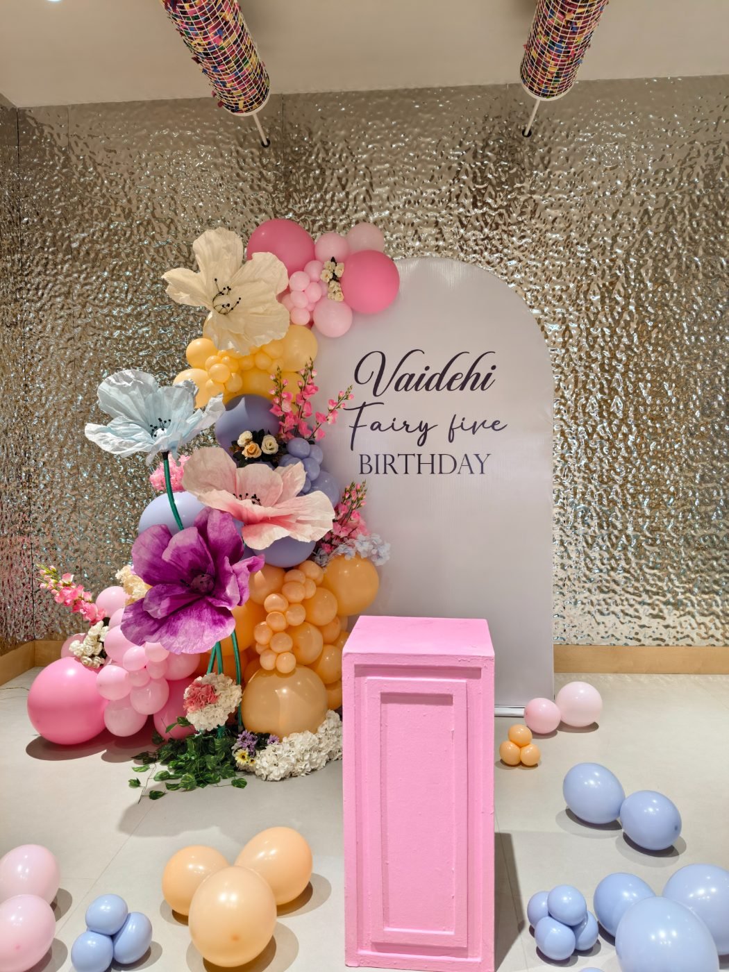 Fairy theme 5th birthday setup